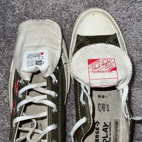 Comme Des Garçons Play x Converse Chuck 70 "Multi Hearts" sneakers Size 9 VGUC - Picture 5 of 6